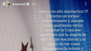 La Selección Sub 20, subcampeona del mundo y el mensaje de apoyo de Messi