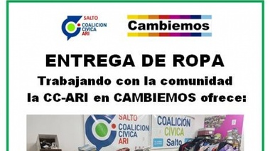 CC - ARI Salto: entrega de ropa