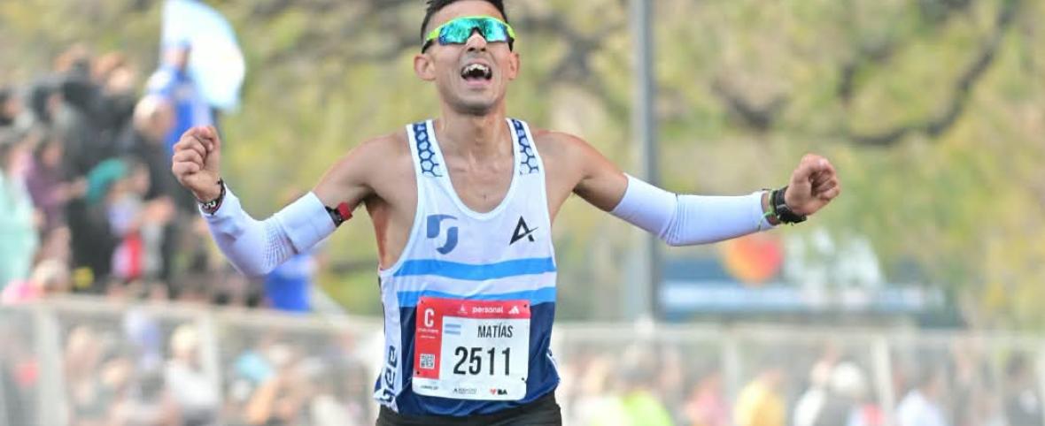 Matías Velazquez hizo historia en el maratón de Buenos Aires