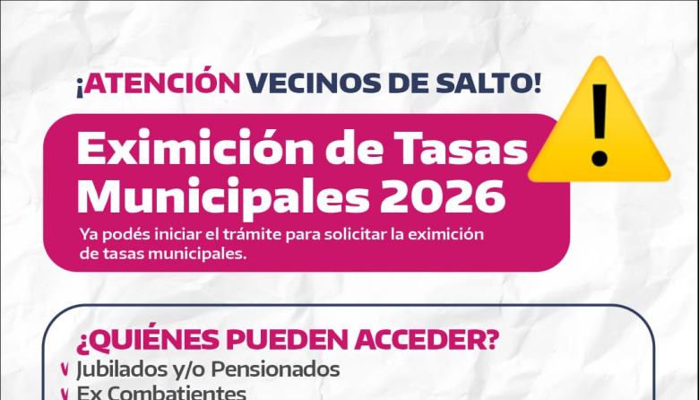 Se habilitó el trámite para la eximición de tasas municipales para el año 2026