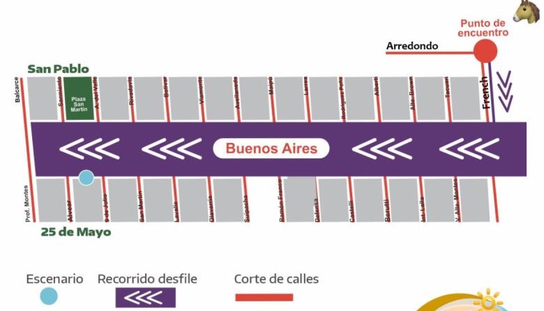 Fiestas Patronales en Salto: cronograma y cortes de calles para el fin de semana