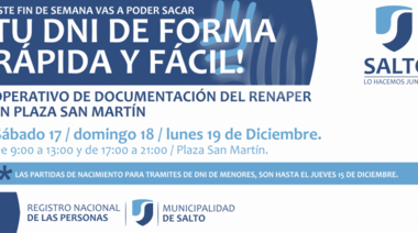 Operativo de documentación del Renaper en plaza San Martín