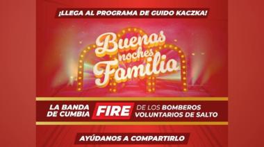 La Banda de música de los Bomberos de Salto llega al programa de Guido Kaczka