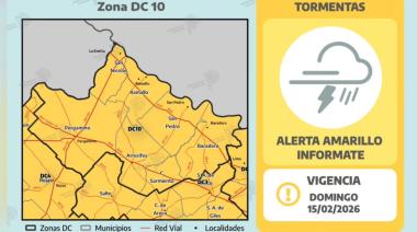 Alerta amarilla por tormentas en Salto y zona