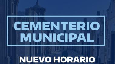 Nuevos horarios en el Cementerio Municipal
