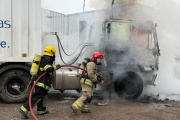 Incendio en una planta de una empresa de Salto