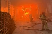 Importante incendio se desató en la planta de Soychú Salto