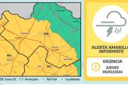 Alerta amarilla por tormentas para Salto este jueves