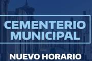 Nuevos horarios en el Cementerio Municipal